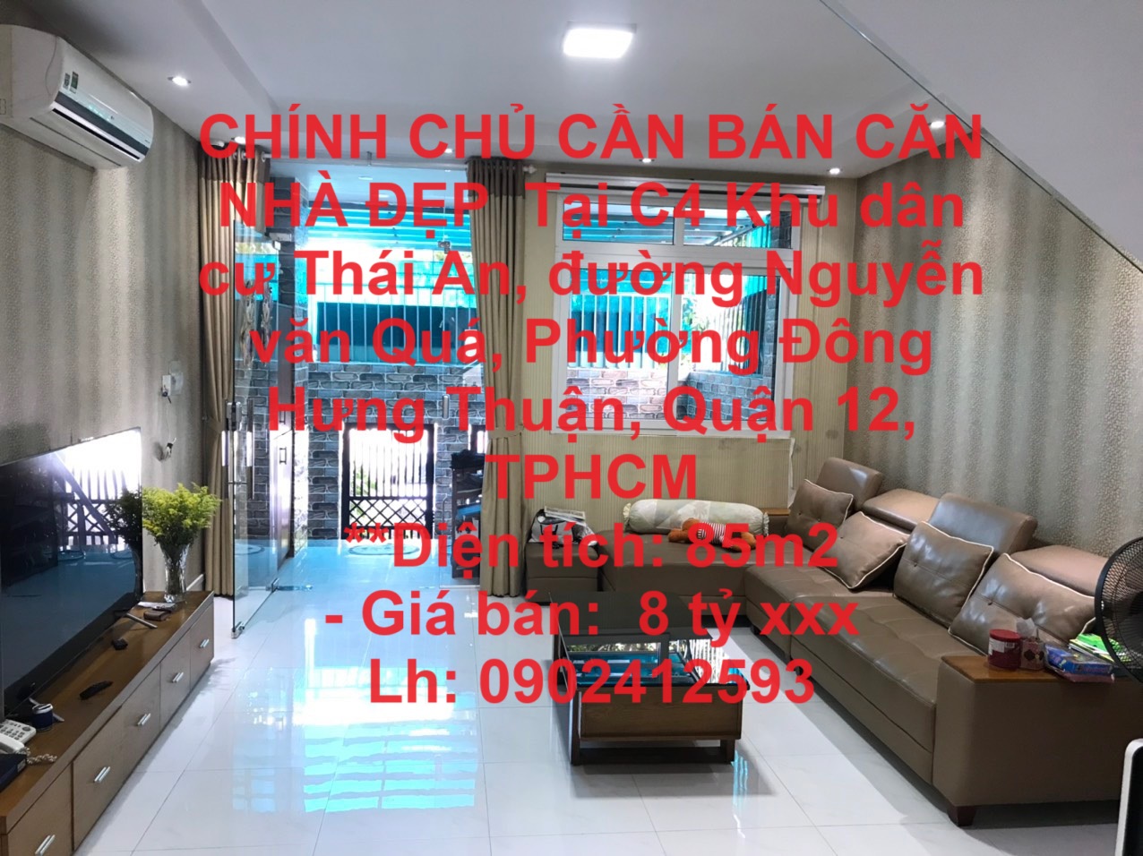 CHÍNH CHỦ CẦN BÁN CĂN NHÀ ĐẸP  Tại Nguyễn văn Quá, Phường Đông Hưng Thuận, Quận 12, TPHCM - Ảnh chính